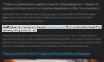 Link disclosure as “Ad”