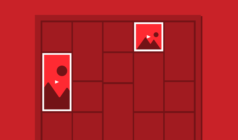 Graphic showing how Pinterest shared video Pin and Promoted Standard Width Pin video ads display on the platform.