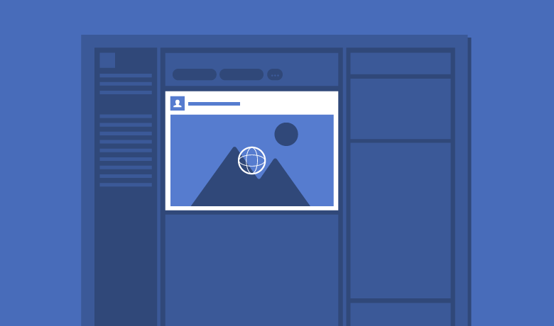 Graphic showing how Facebook 360 videos display on the platform.