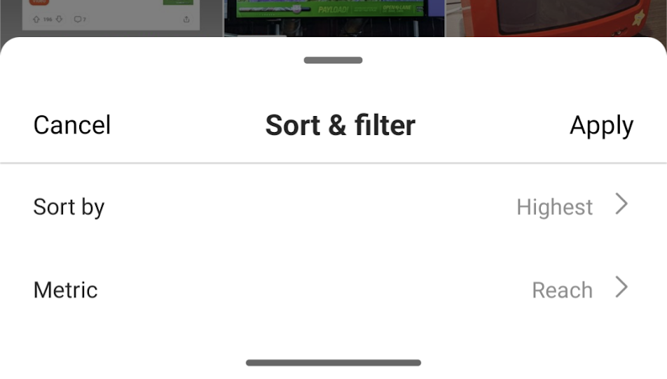 soft and filter your Stories in Instagram insights