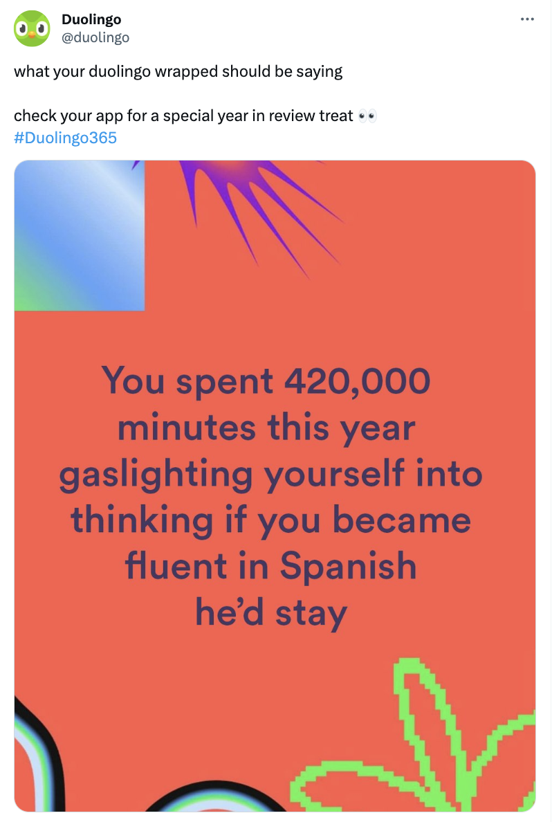 A screenshot from Duolingo’s X/Twitter account.