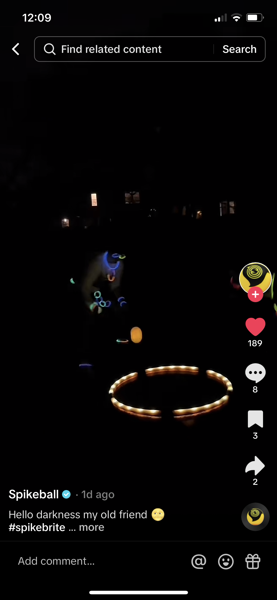 A screenshot of a Spikeball TikTok promoting its product