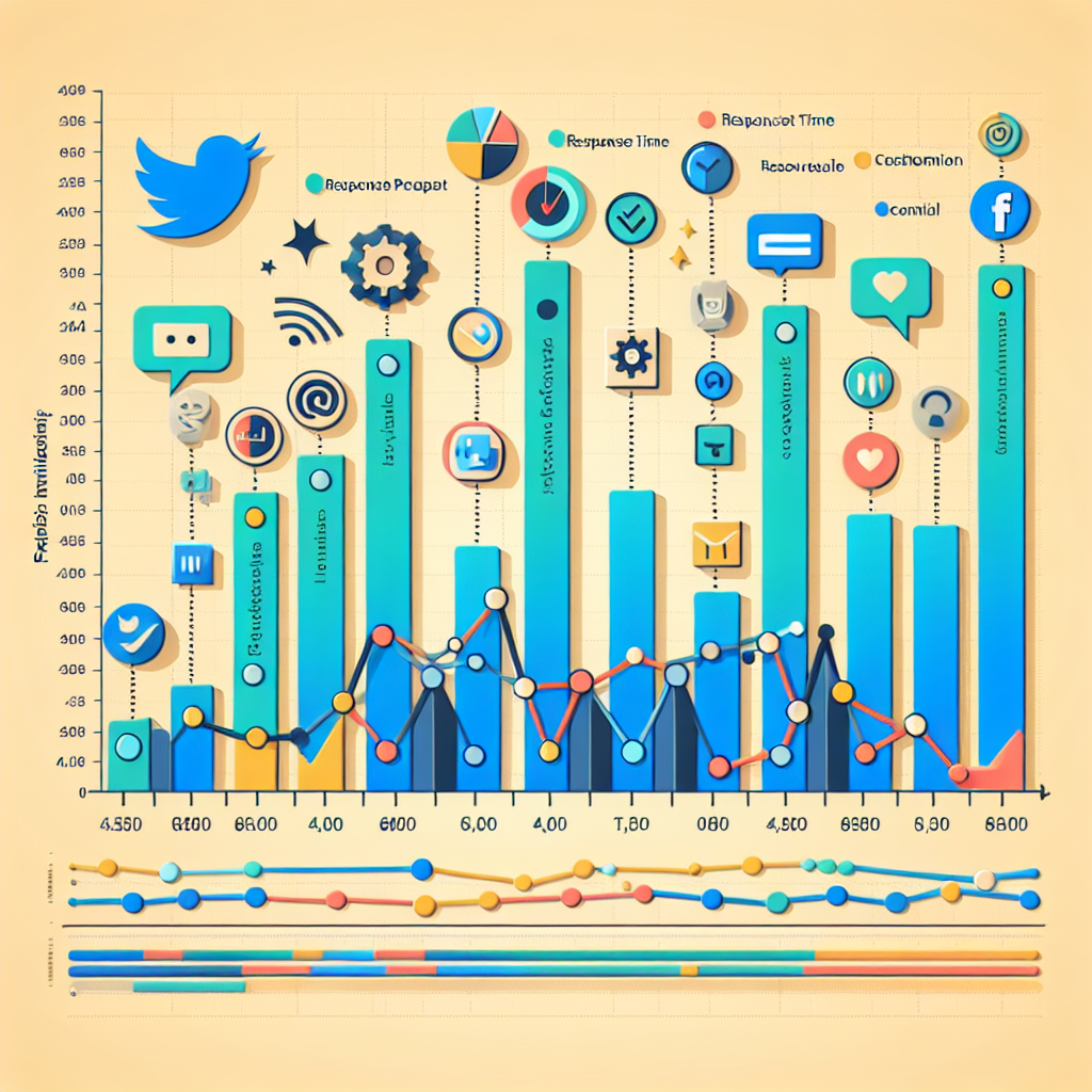 Evaluating the effectiveness of customer service on social media platforms using specific indicators.
