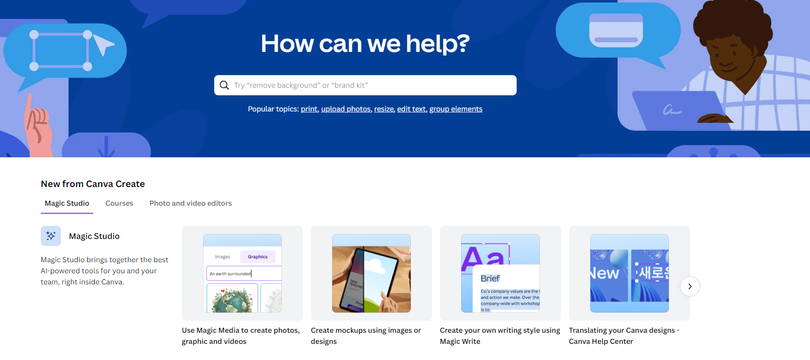 canva knowledge base example