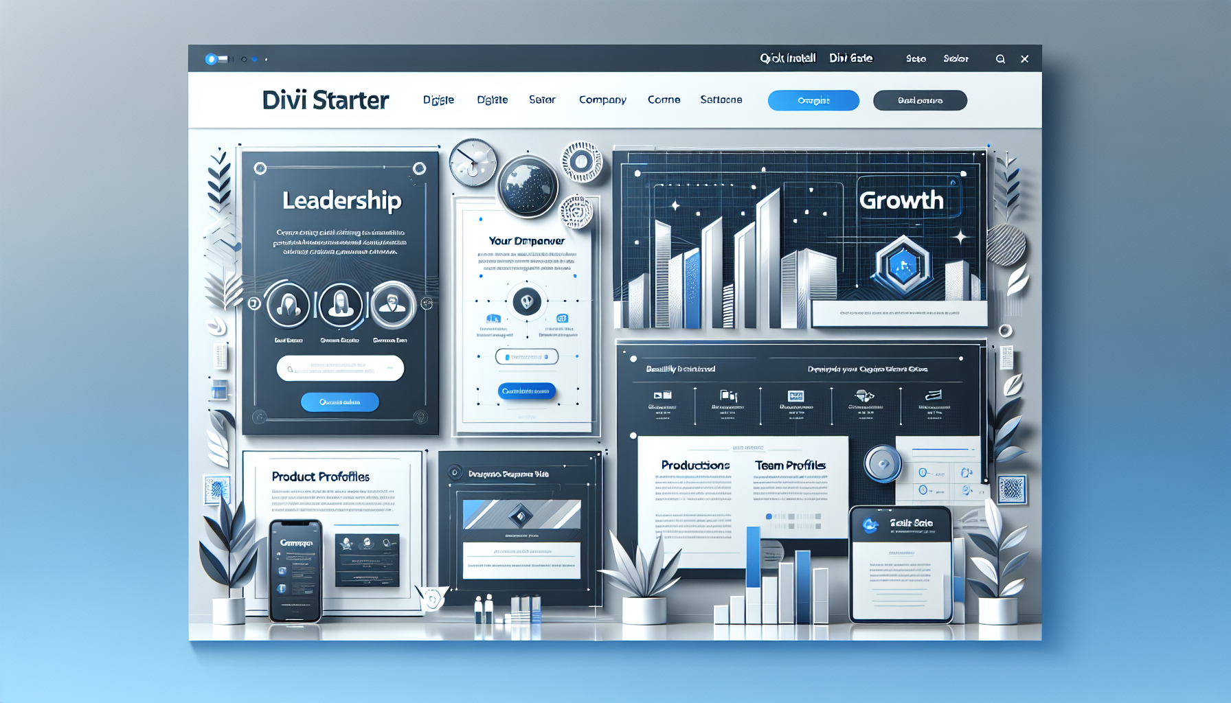 Introducing the New Quick Install Divi Starter Site for Corporate Use