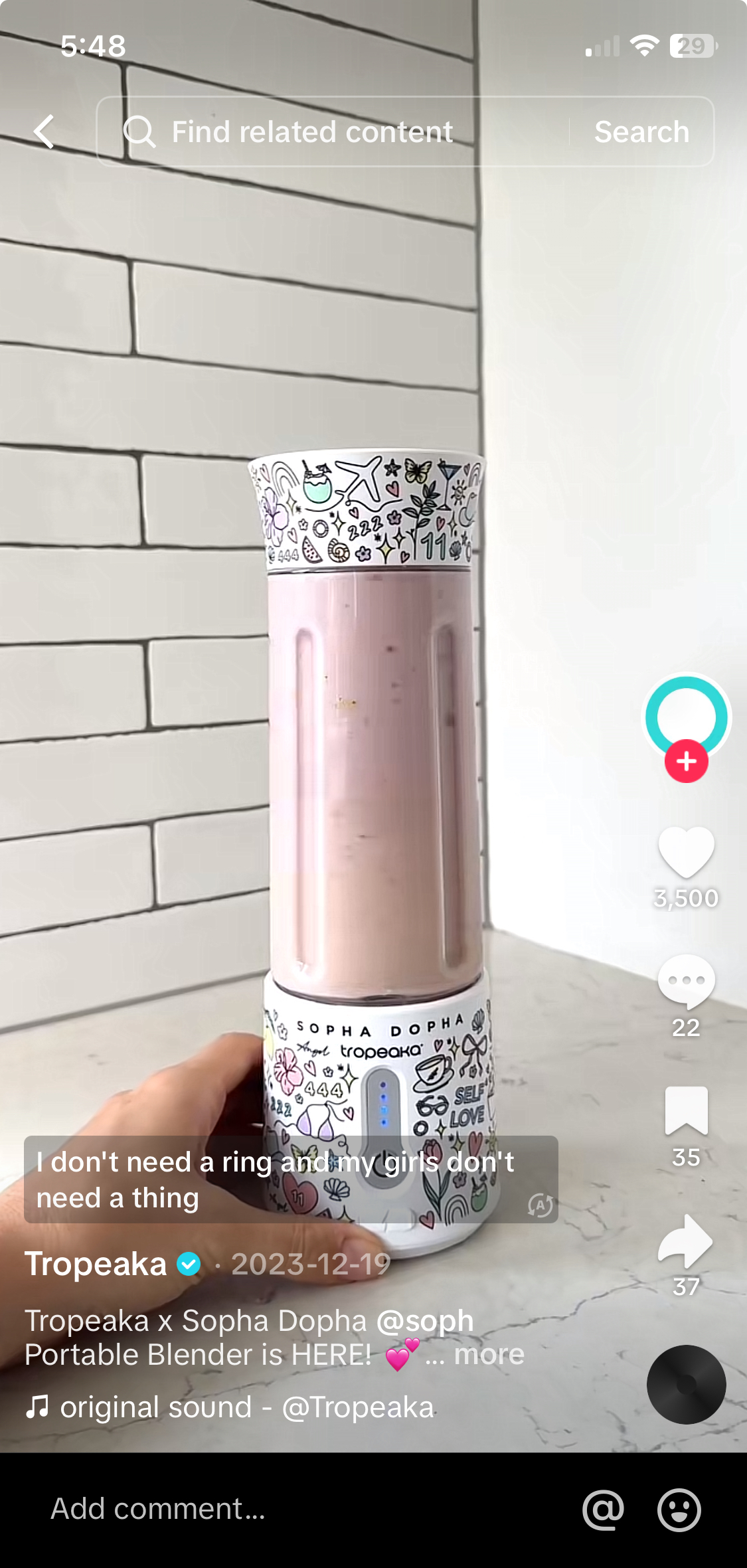 An example of influencer marketing on TikTok by Tropeaka and Sopha Dopha