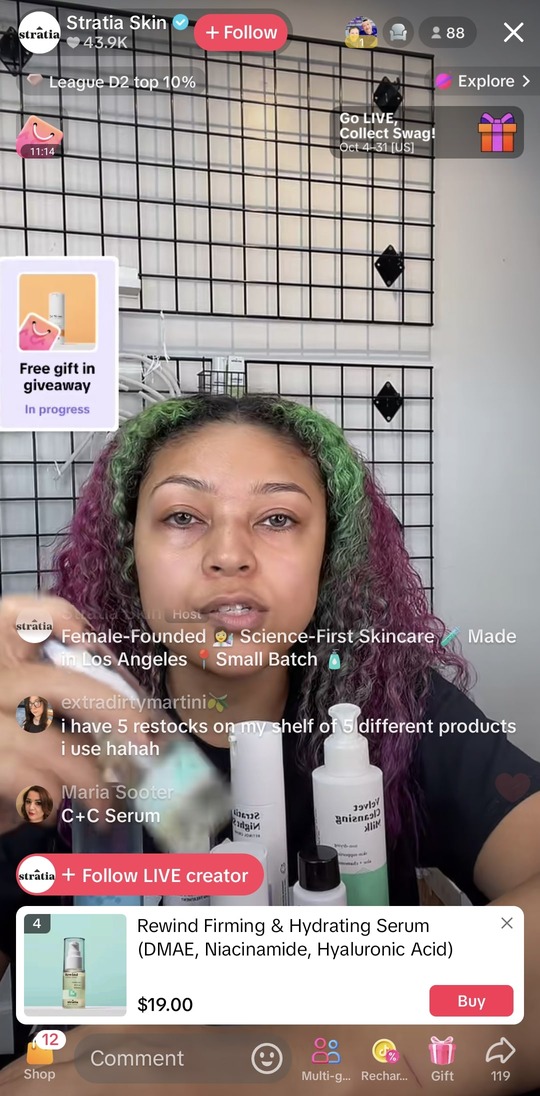 tiktok LIVE example