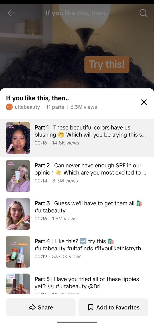 example of a tiktok playlist