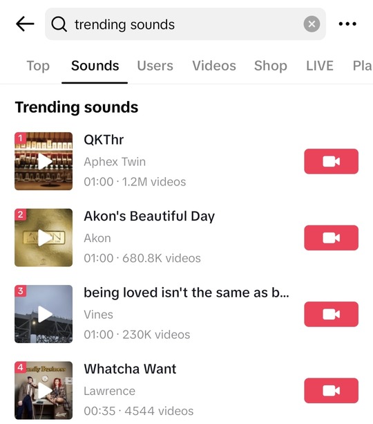tiktok's trending sounds feed