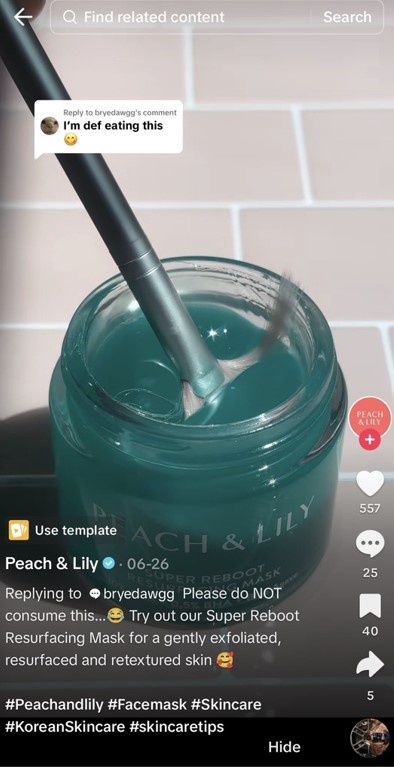 tiktok comment video example