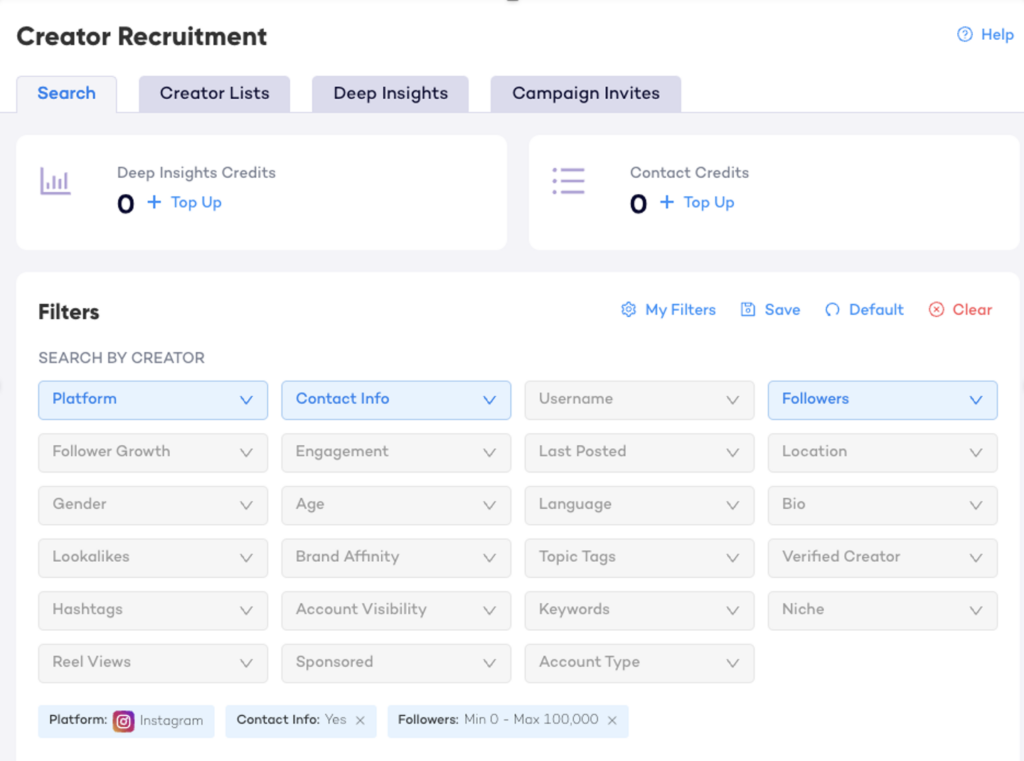 Creator Co contains a database of over 200M profiles, along with comprehensive reports for assessing campaign reach, engagement, and ROI.