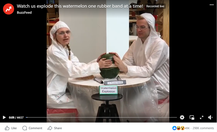 Buzzfeed Facebook livestream
