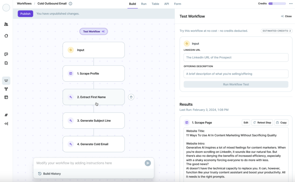 AI social media tool, CopyAI's dashboard that shows how it helps create on-brand social posts, captions and video descriptions.