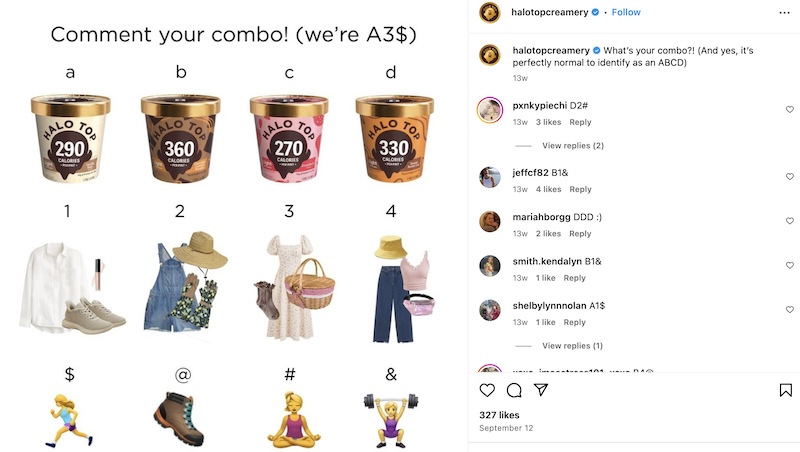 halo top social media poll example