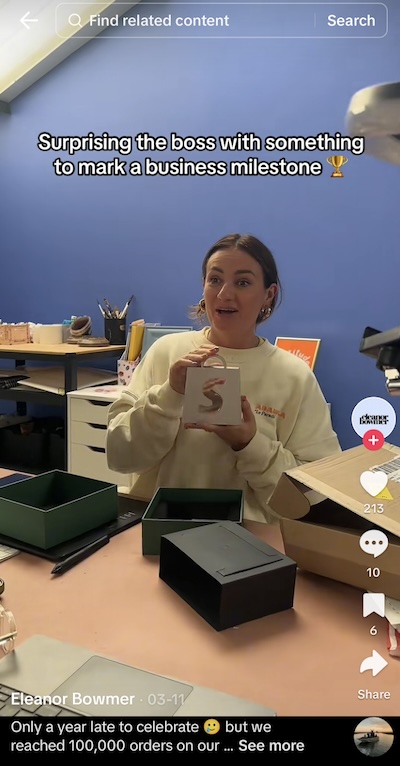 company milestone social media post example