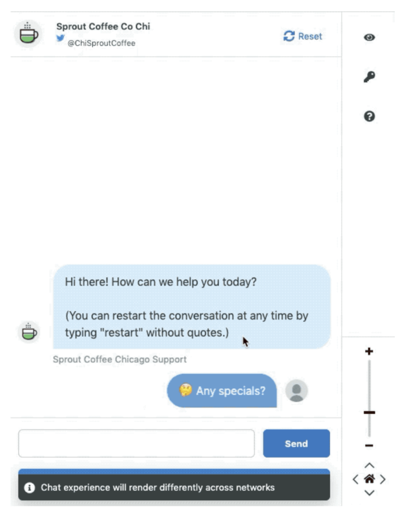 Chatbot simulated interactions to ensure the conversation flows are proper.