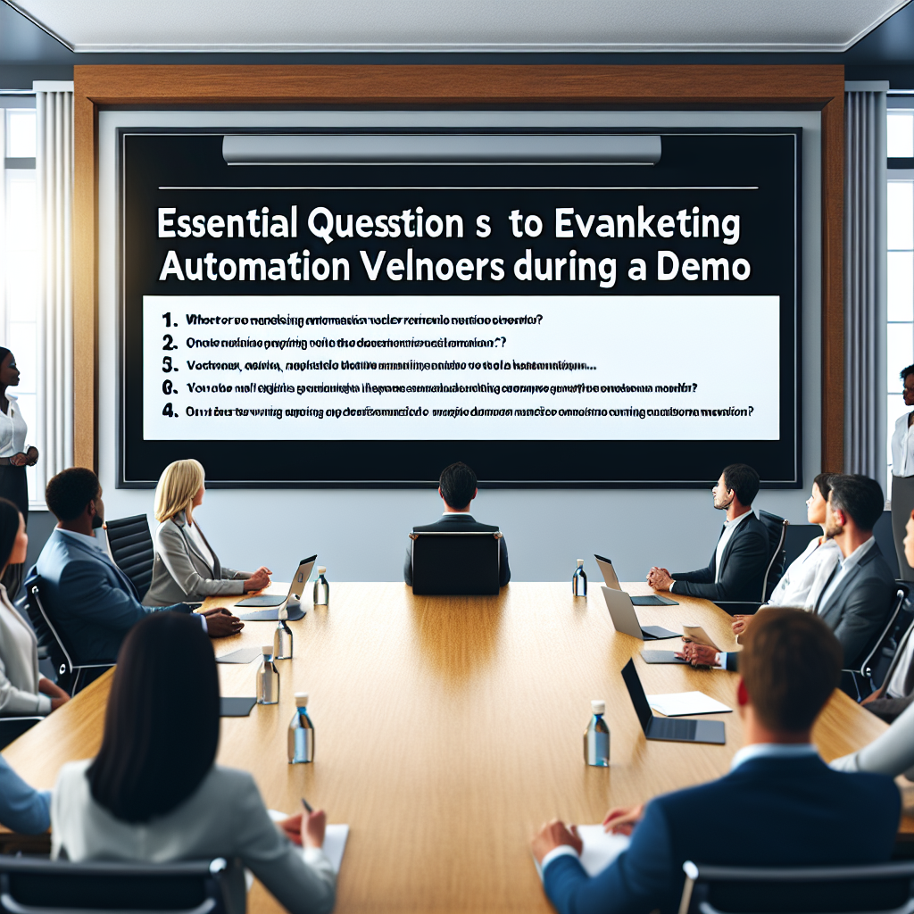 Essential Questions to Evaluate Marketing Automation Vendors During a Demo
