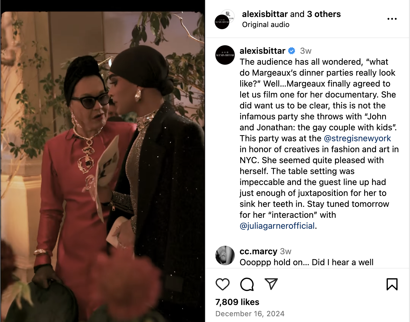 An Instagram Reel from Alexis Bittar featuring Margeaux