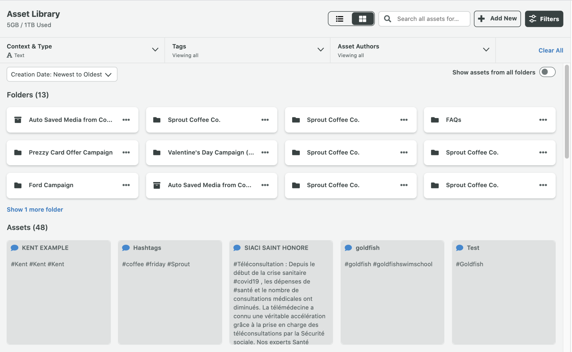 Sprout’s Saved Replies gives you an asset library