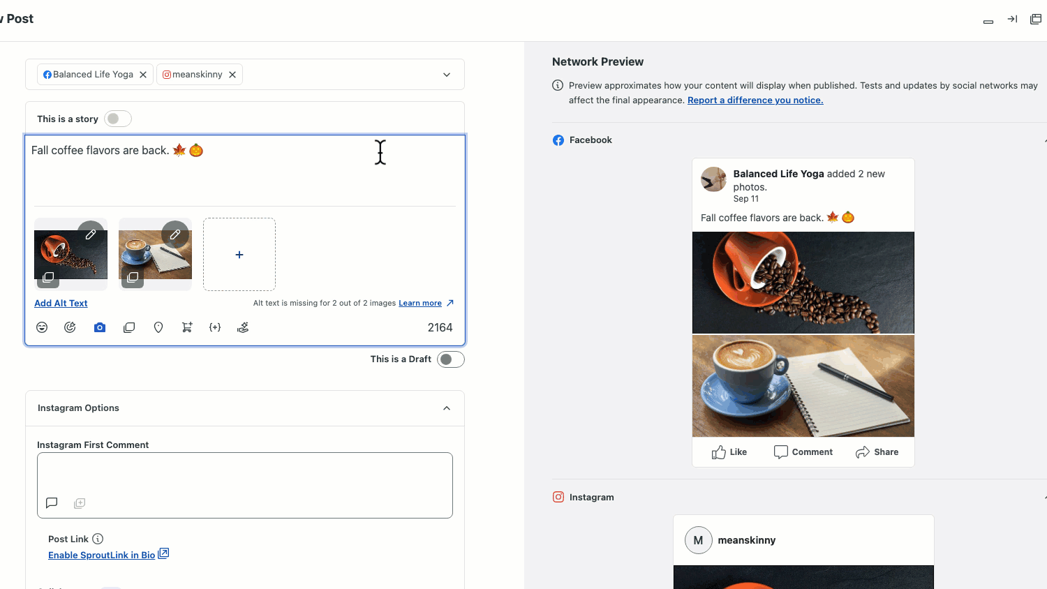 Sprout Social’s Preview feature