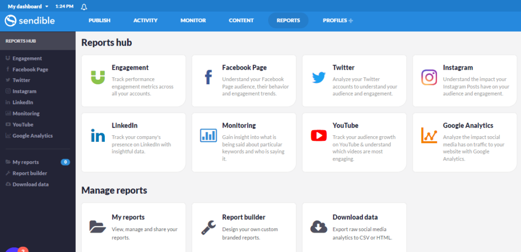Sendible features several social media scheduling integrations.