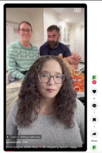 TikTok video showing a reaction overlay.